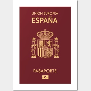 Spain passport (Latest design) Posters and Art